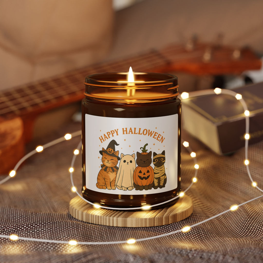 Amber Jar - Halloween Cat Candle
