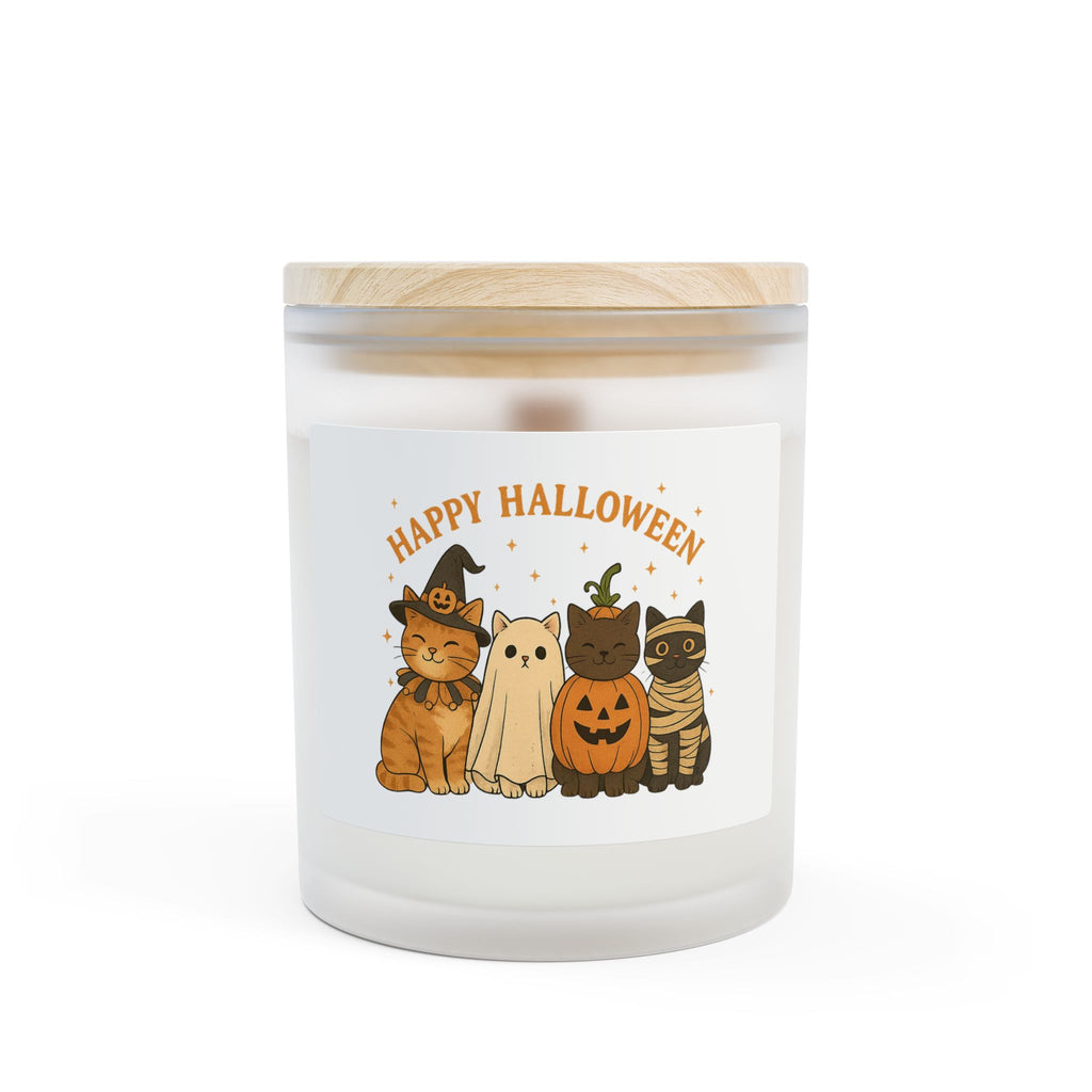 Frosted Glass - Halloween Cat Candle