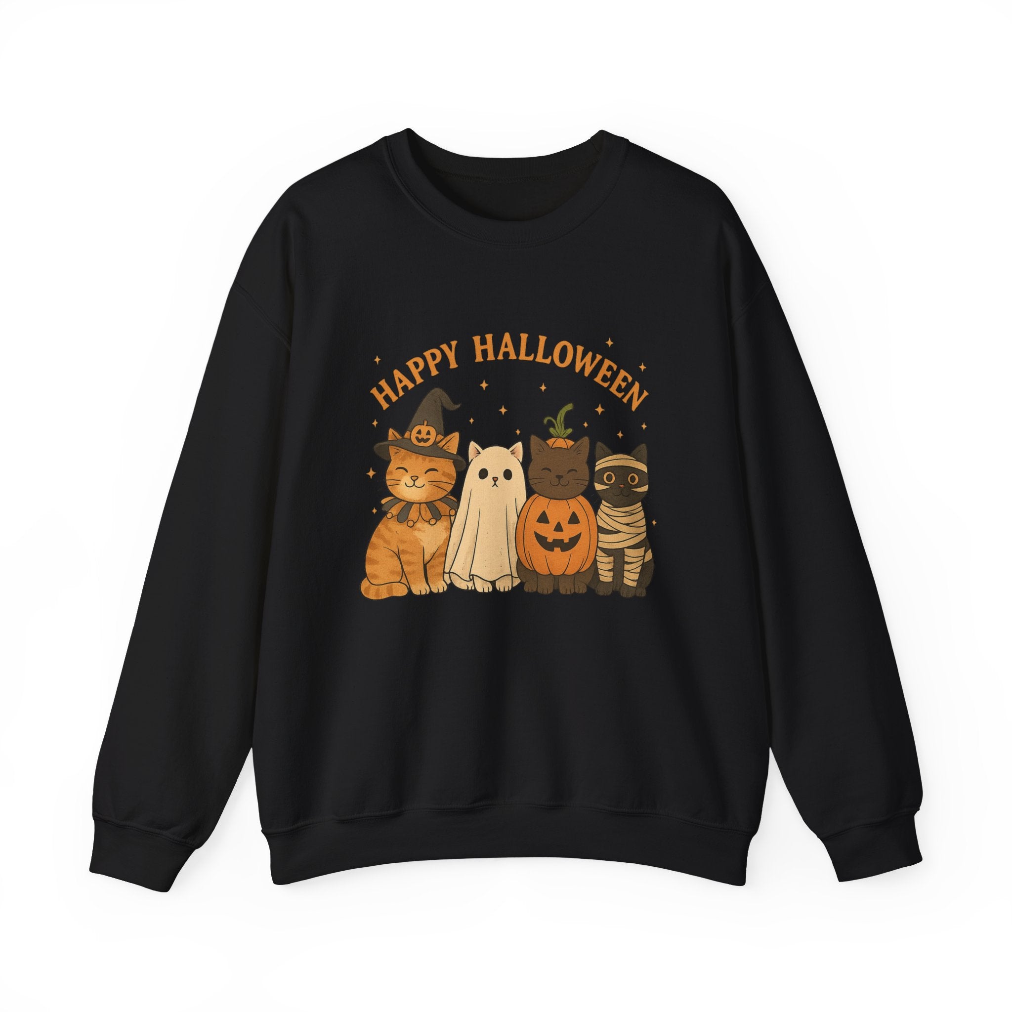 Unisex - Halloween Cat Crewneck Sweatshirt