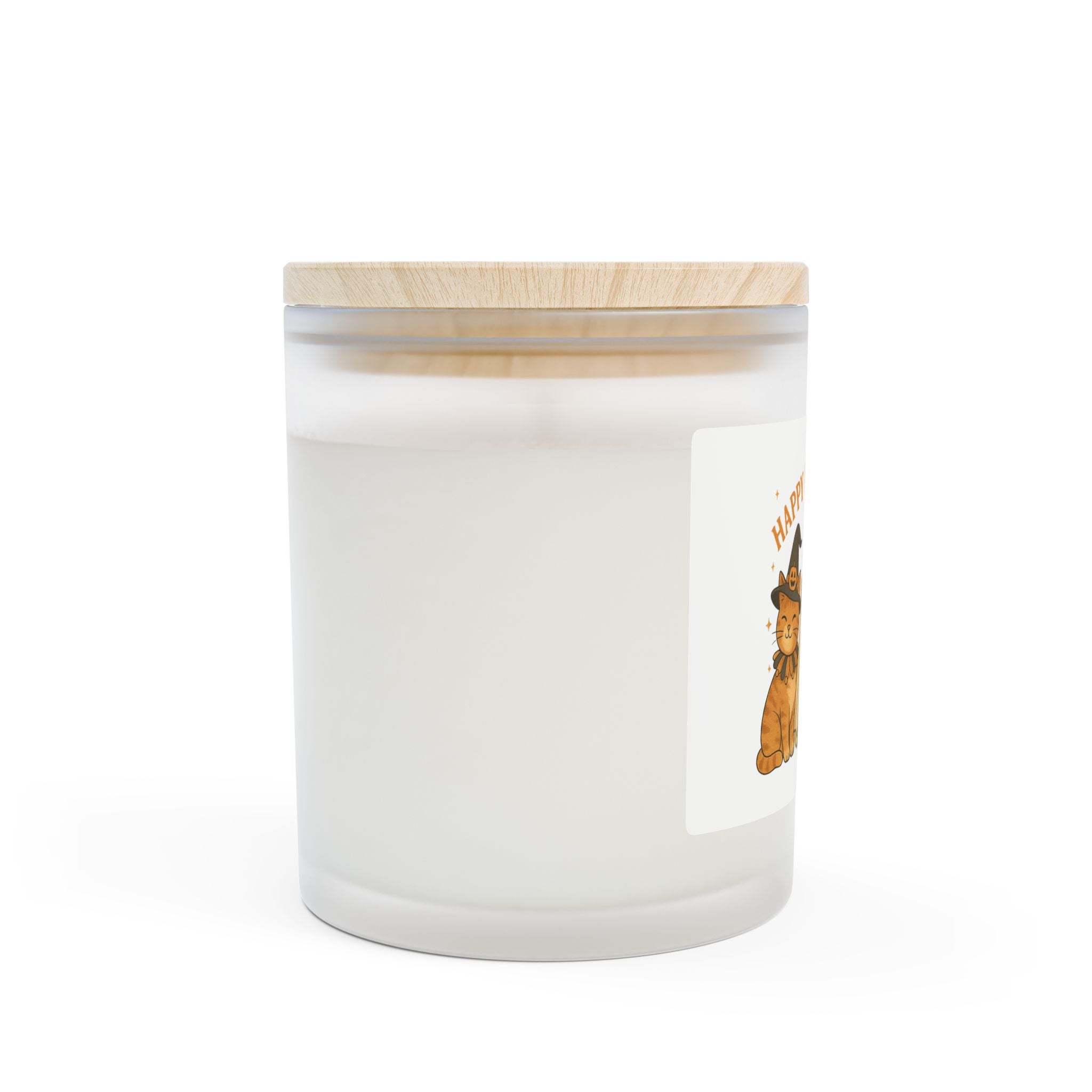 Frosted Glass - Halloween Cat Candle