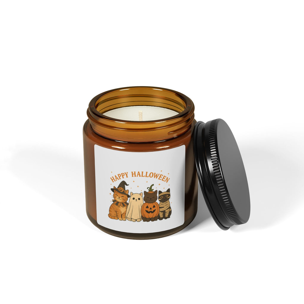 Amber Jar - Halloween Cat Candle