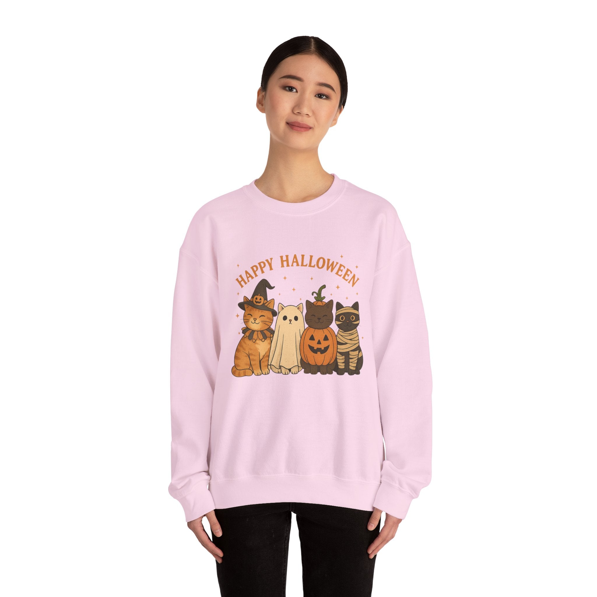 Unisex - Halloween Cat Crewneck Sweatshirt