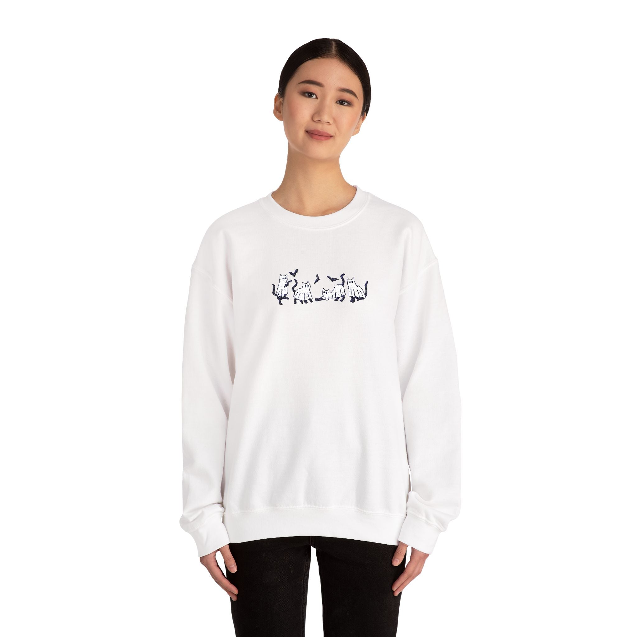 Cozy Cat Lover Crewneck Sweatshirt, Ideal for Pet Owners, Gifts for Cat Lovers, Casual Wear, Home Comfort