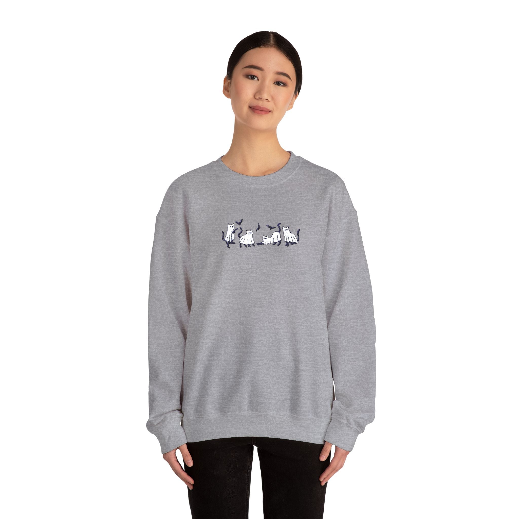 Cozy Cat Lover Crewneck Sweatshirt, Ideal for Pet Owners, Gifts for Cat Lovers, Casual Wear, Home Comfort