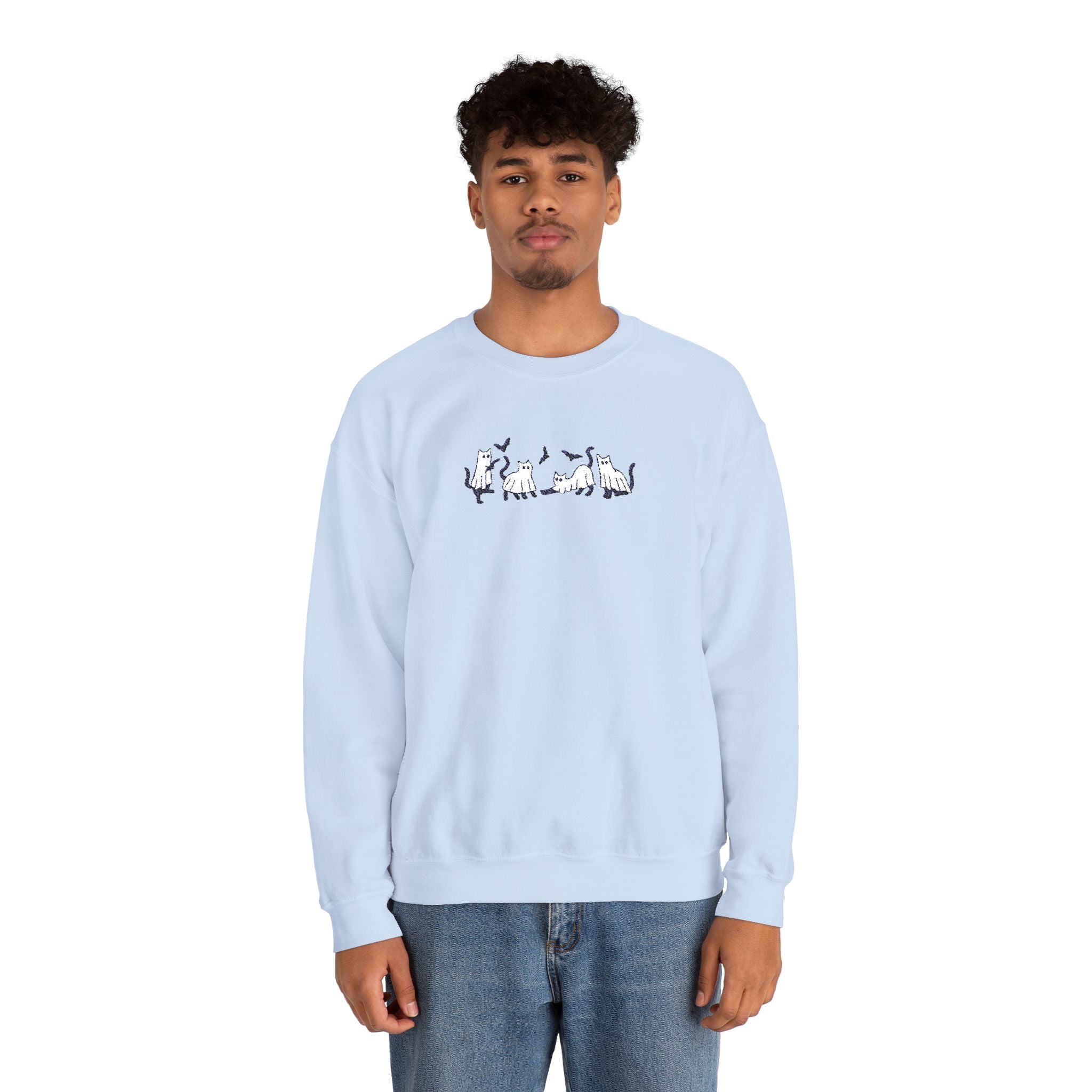 Cozy Cat Lover Crewneck Sweatshirt, Ideal for Pet Owners, Gifts for Cat Lovers, Casual Wear, Home Comfort