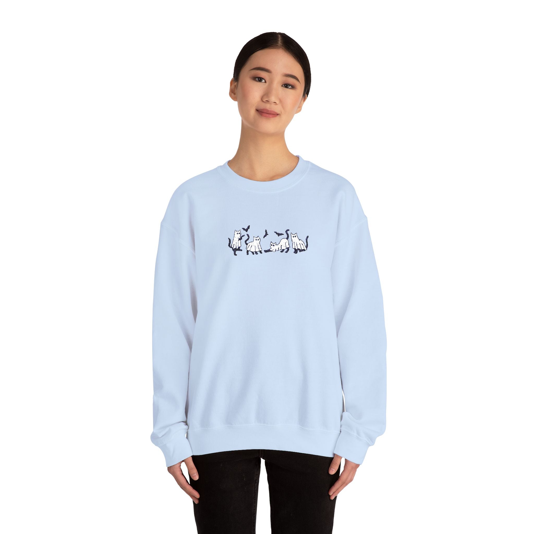 Cozy Cat Lover Crewneck Sweatshirt, Ideal for Pet Owners, Gifts for Cat Lovers, Casual Wear, Home Comfort