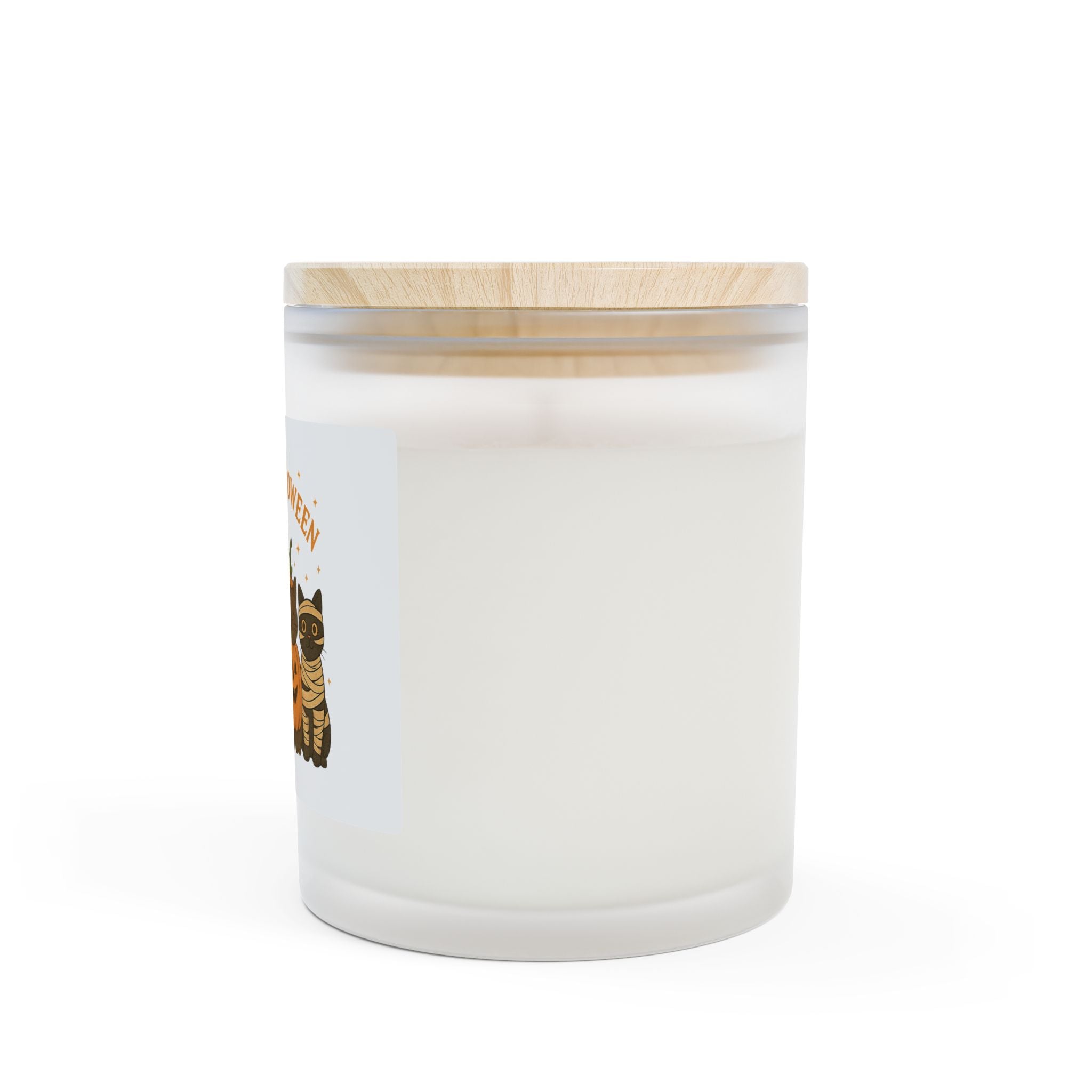 Frosted Glass - Halloween Cat Candle