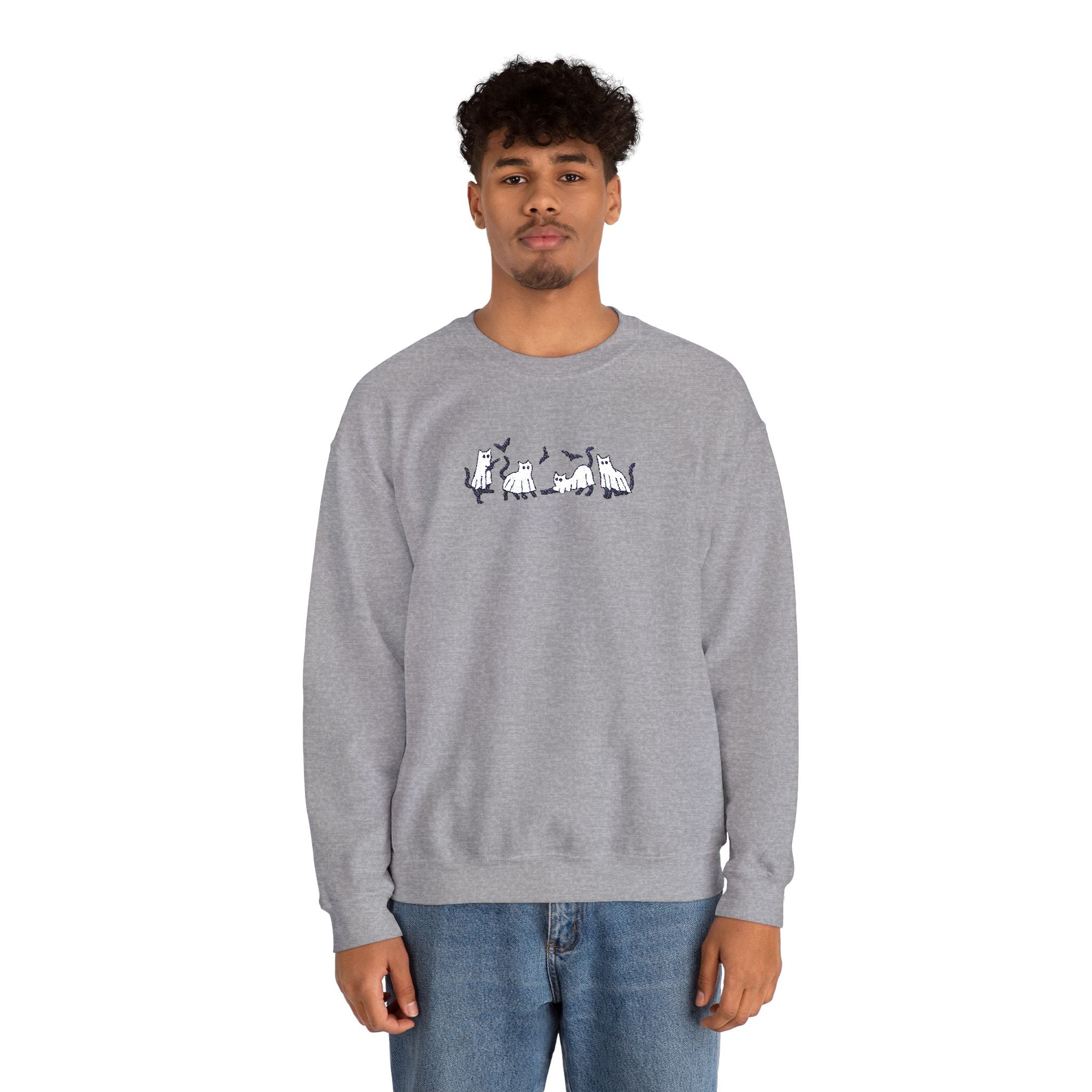 Cozy Cat Lover Crewneck Sweatshirt, Ideal for Pet Owners, Gifts for Cat Lovers, Casual Wear, Home Comfort