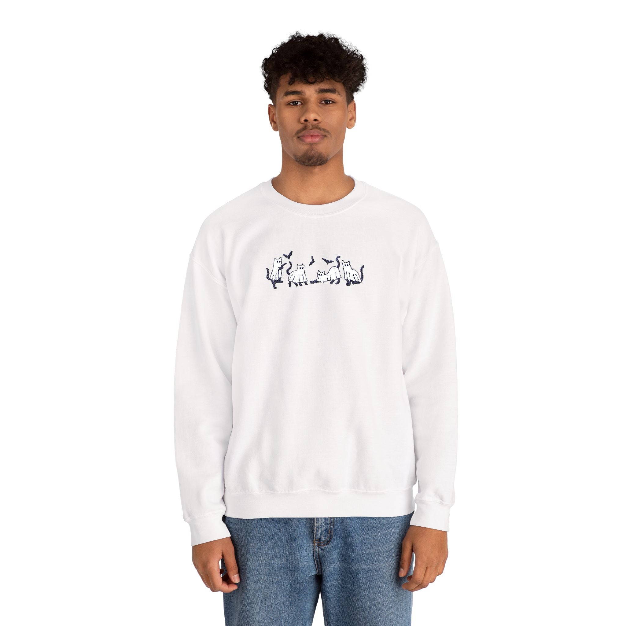 Cozy Cat Lover Crewneck Sweatshirt, Ideal for Pet Owners, Gifts for Cat Lovers, Casual Wear, Home Comfort