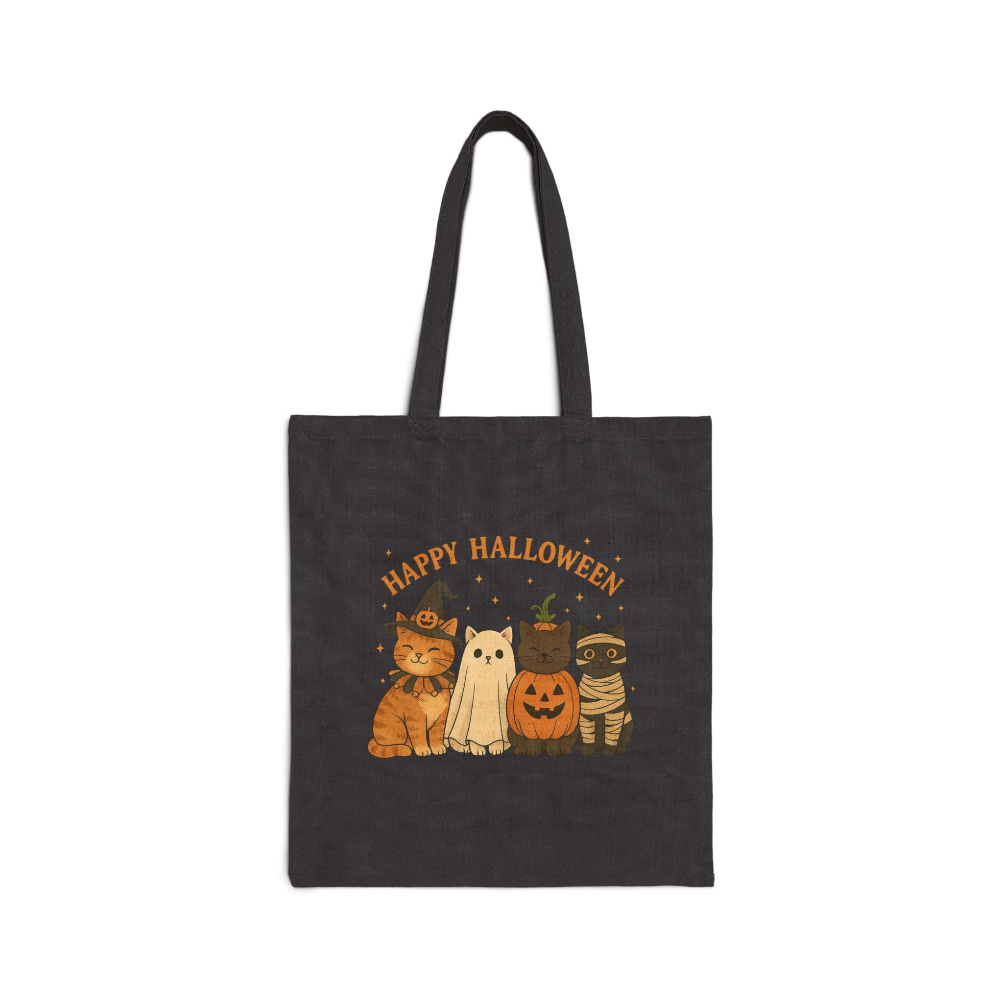 Halloween Cat Tote Bag, Trick or Treat Bag, Eco-Friendly Shopper, Party Favor, Seasonal Gift