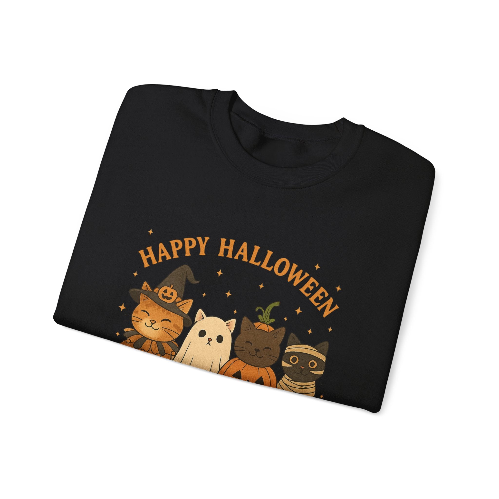 Unisex - Halloween Cat Crewneck Sweatshirt