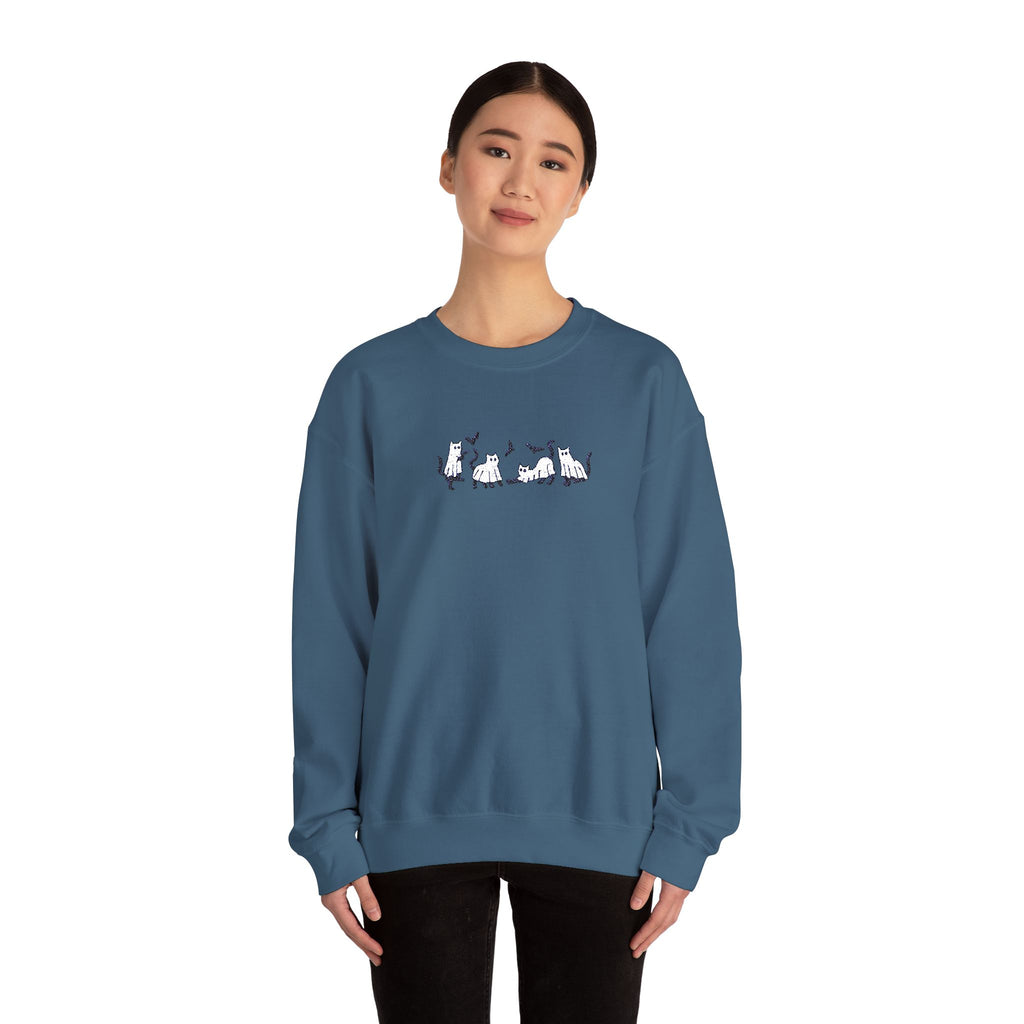 Cozy Cat Lover Crewneck Sweatshirt, Ideal for Pet Owners, Gifts for Cat Lovers, Casual Wear, Home Comfort